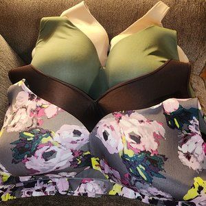 Lot of 4 Cacique Comfort Bliss No-Wire bras in EUC size 44F